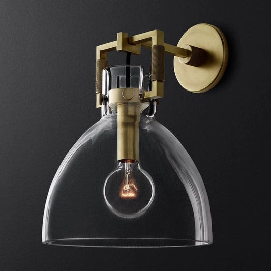 Mechanic Glass Cloche Bedroom Sconce 10''