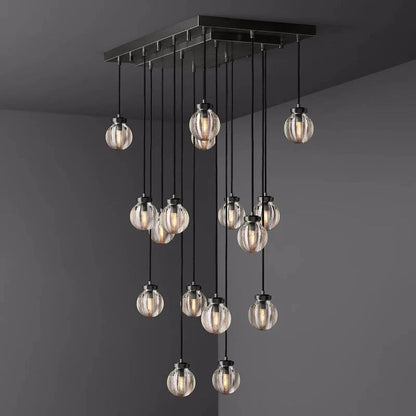 Pearl Rectangle Living Room Chandelier 36"