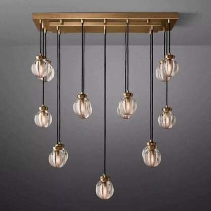 Pearl Rectangle Living Room Chandelier 36"