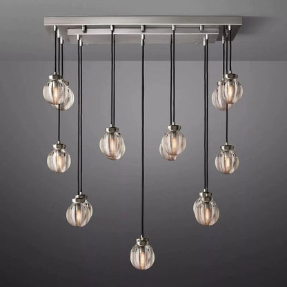 Pearl Rectangle Living Room Chandelier 36"