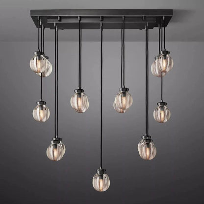 Pearl Rectangle Living Room Chandelier 36"