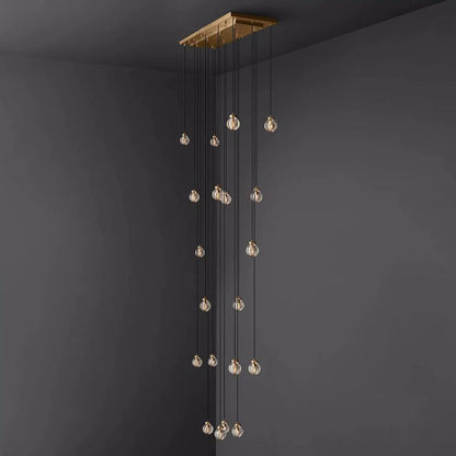 Pearl Rectangle Living Room Chandelier 54"