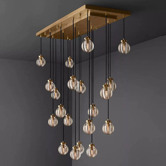 Pearl Rectangle Living Room Chandelier 54"