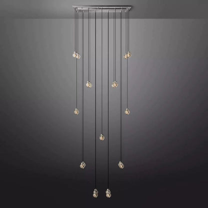 Pearl Rectangle Living Room Chandelier 54"
