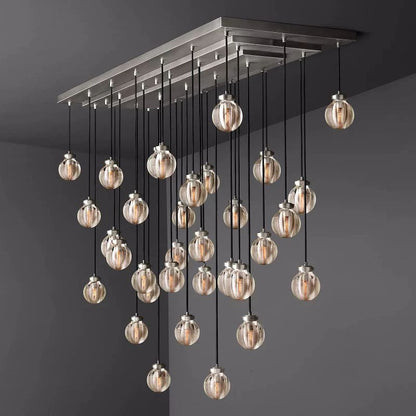 Pearl Rectangle Living Room Chandelier 72"
