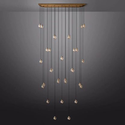 Pearl Rectangle Living Room Chandelier 72"
