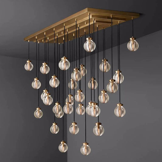 Pearl Rectangle Living Room Chandelier 72"