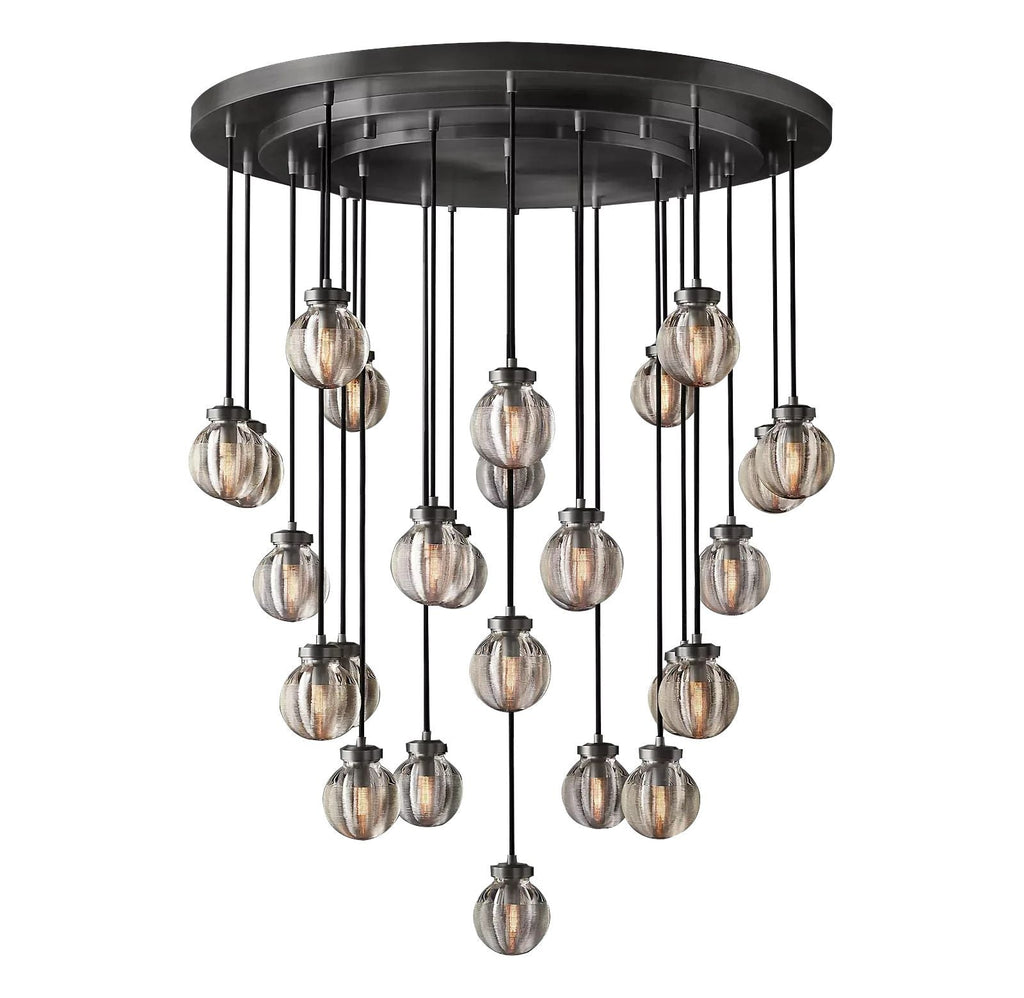 Pearl Round  Living Room Chandelier 38"
