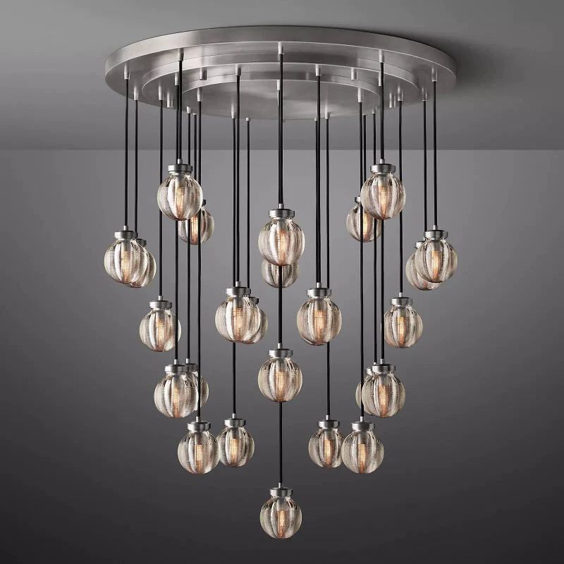 Pearl Round  Living Room Chandelier 38"