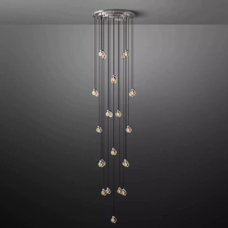 Pearl Round  Living Room Chandelier 38"