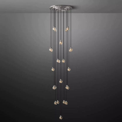 Pearl Round  Living Room Chandelier 38"