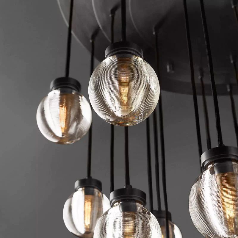 Pearl Round  Living Room Chandelier 38"