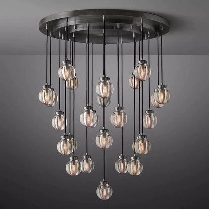 Pearl Round  Living Room Chandelier 38"
