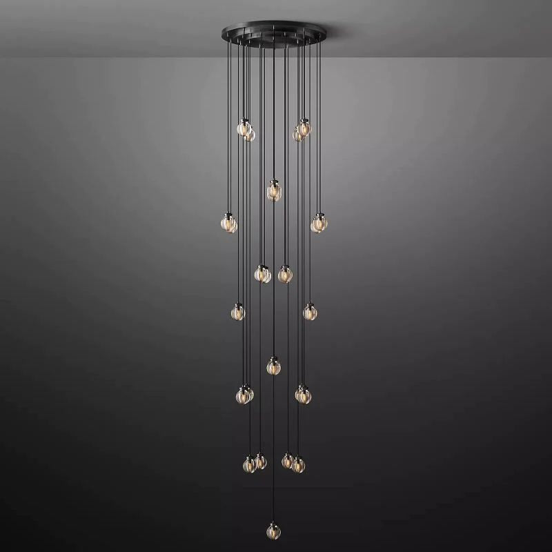 Pearl Round  Living Room Chandelier 38"