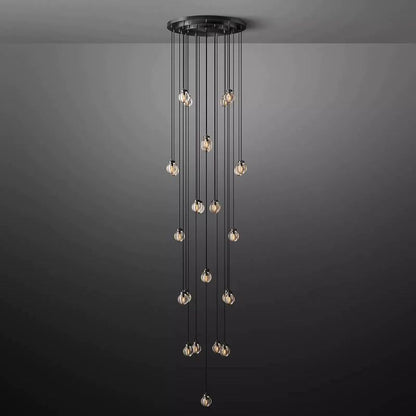 Pearl Round  Living Room Chandelier 38"