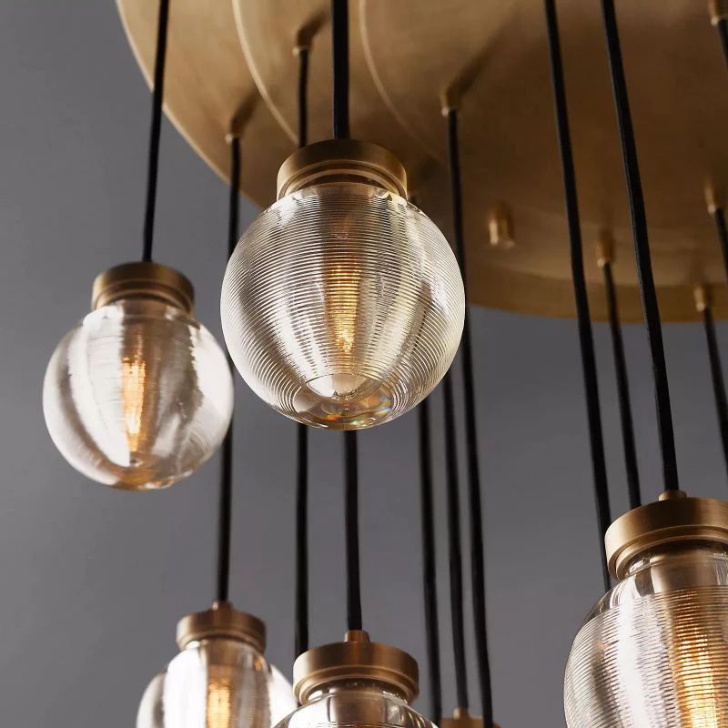 Pearl Round  Living Room Chandelier 38"