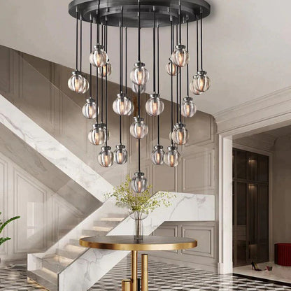 Pearl Round  Living Room Chandelier 38"