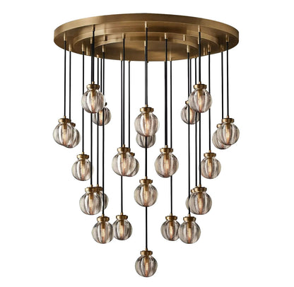 Pearl Round  Living Room Chandelier 38"