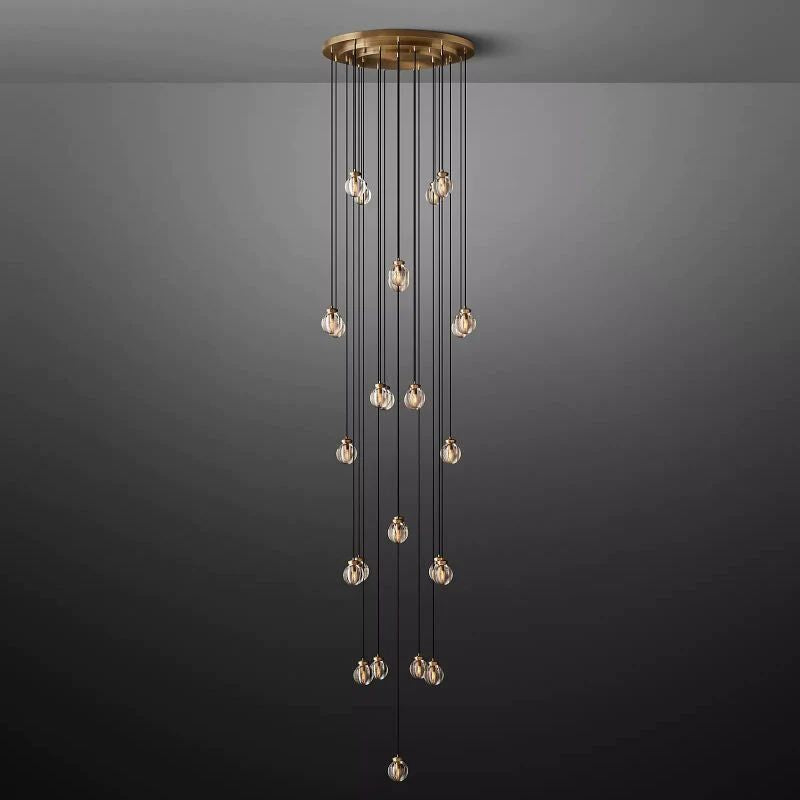 Pearl Round  Living Room Chandelier 38"