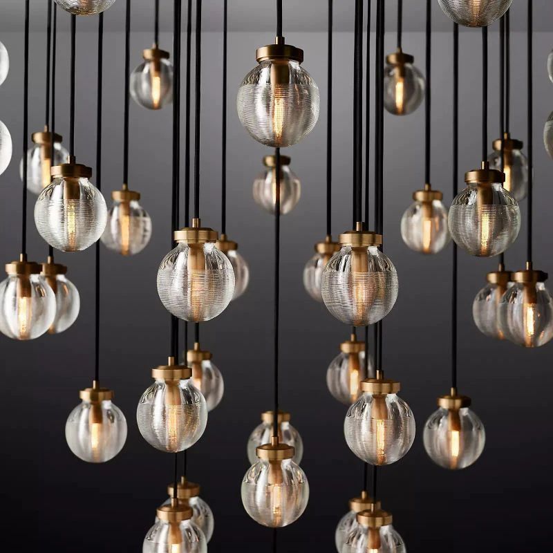 Pearl Round Chandelier 48" For Living Room