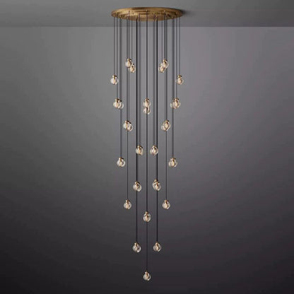 Pearl Round Chandelier 48" For Living Room