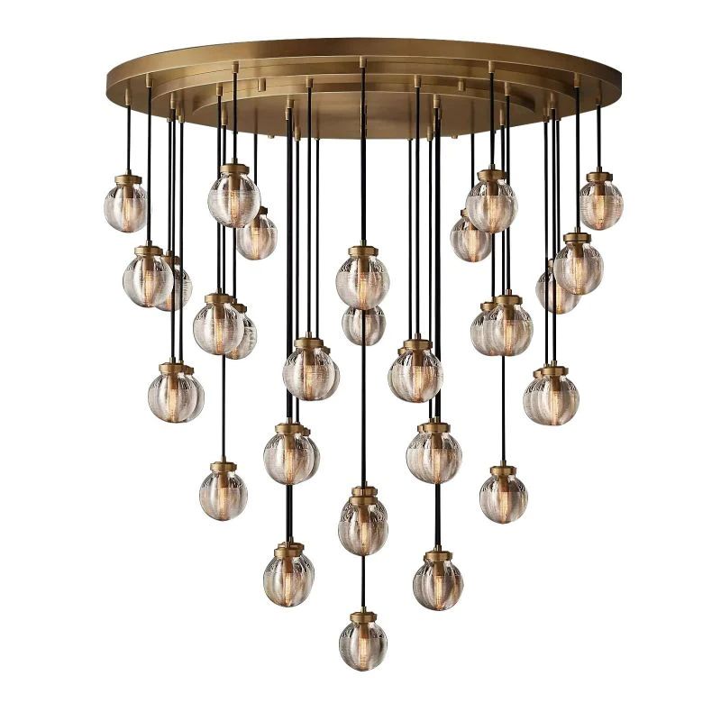 Pearl Round Chandelier 48" For Living Room