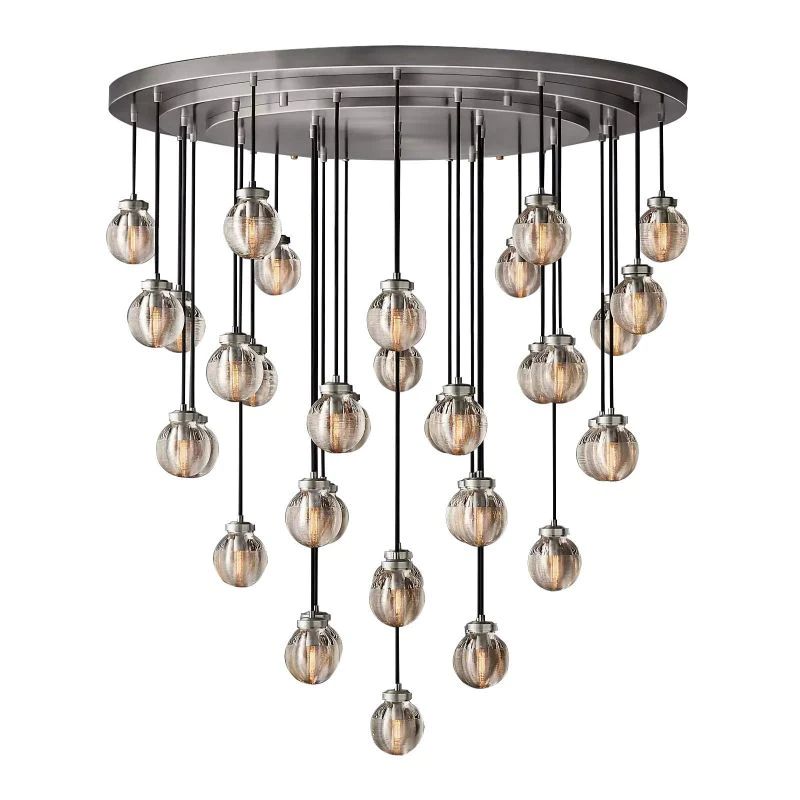 Pearl Round Chandelier 48" For Living Room