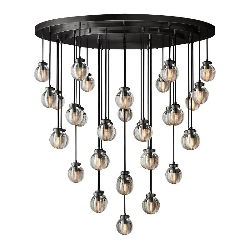Pearl Round Chandelier 48" For Living Room