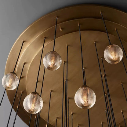 Pearl Round Chandelier 60" For Living Room