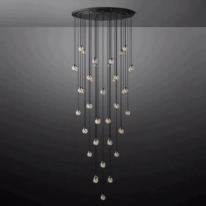 Pearl Round Chandelier 60" For Living Room