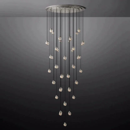 Pearl Round Chandelier 60" For Living Room
