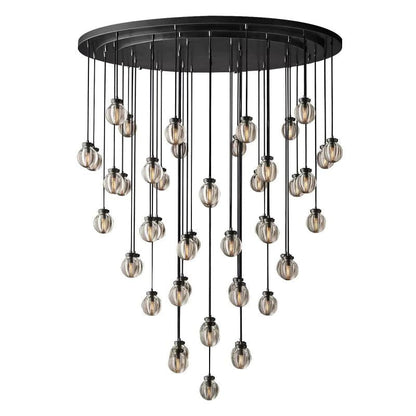 Pearl Round Chandelier 60" For Living Room