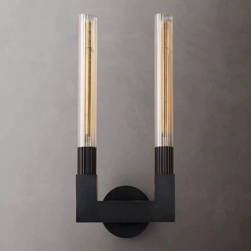 Cannele Glass Double Bedroom Wall Sconce