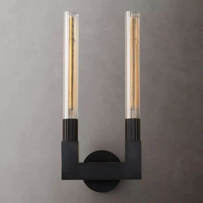 Cannele Glass Double Bedroom Wall Sconce