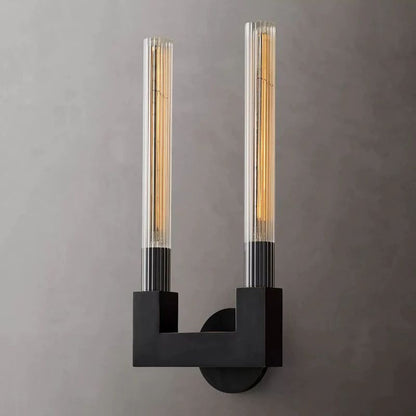 Cannele Glass Double Bedroom Wall Sconce