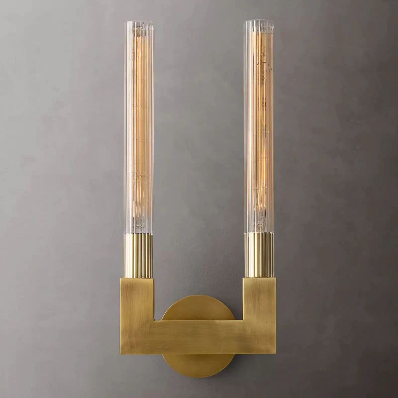 Cannele Glass Double Bedroom Wall Sconce