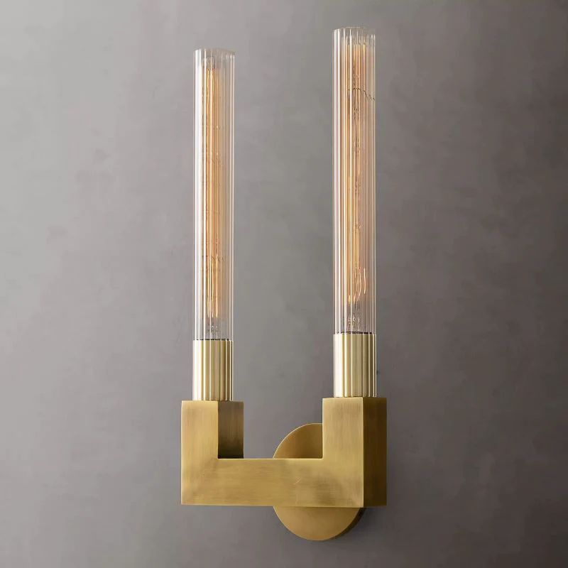Cannele Glass Double Bedroom Wall Sconce