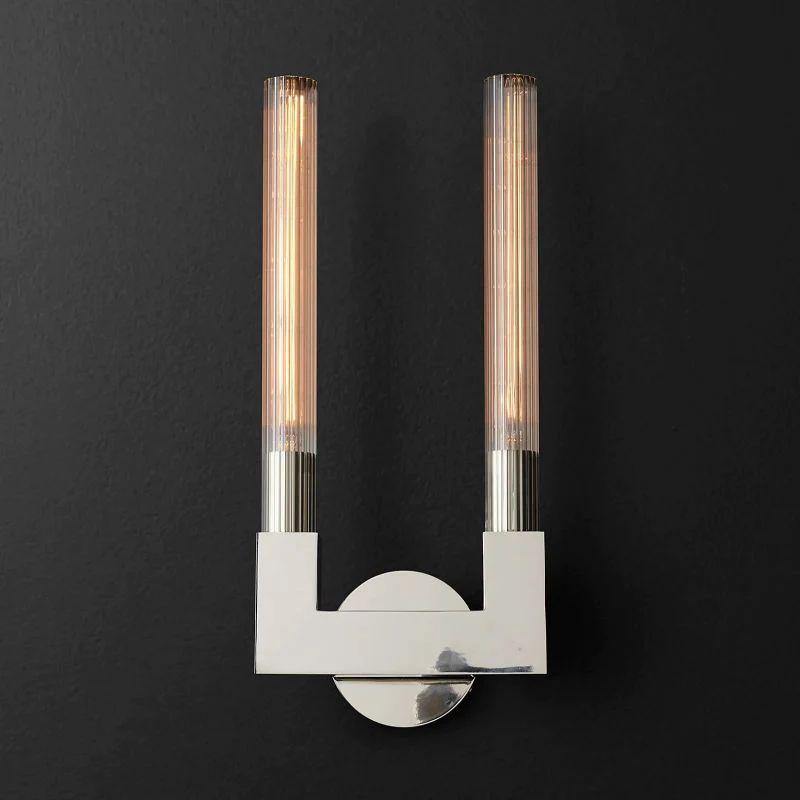 Cannele Glass Double Bedroom Wall Sconce