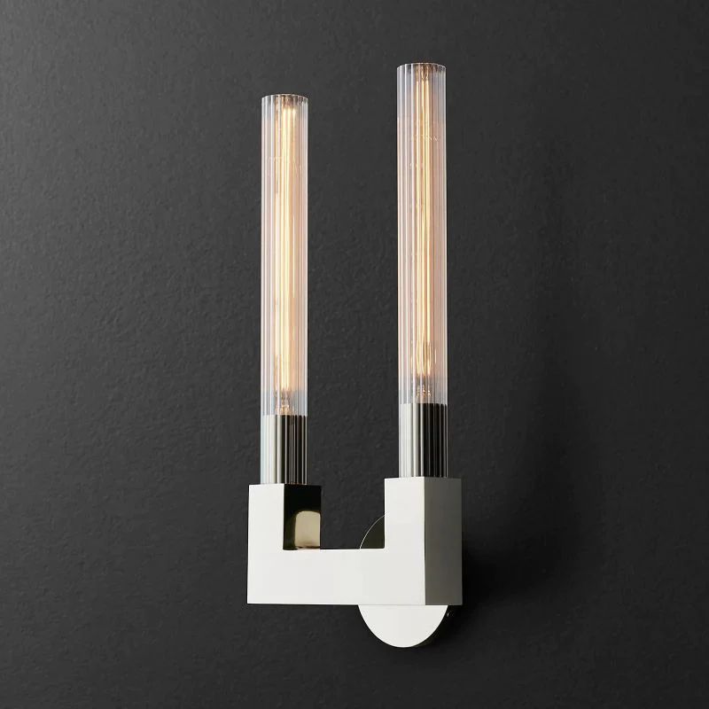 Cannele Glass Double Bedroom Wall Sconce