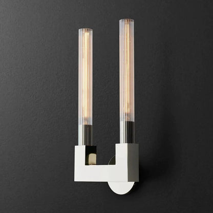 Cannele Glass Double Bedroom Wall Sconce