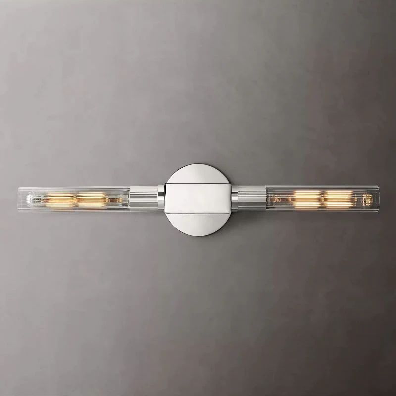 Cannele Glass Linear Bathroom Wall Sconce