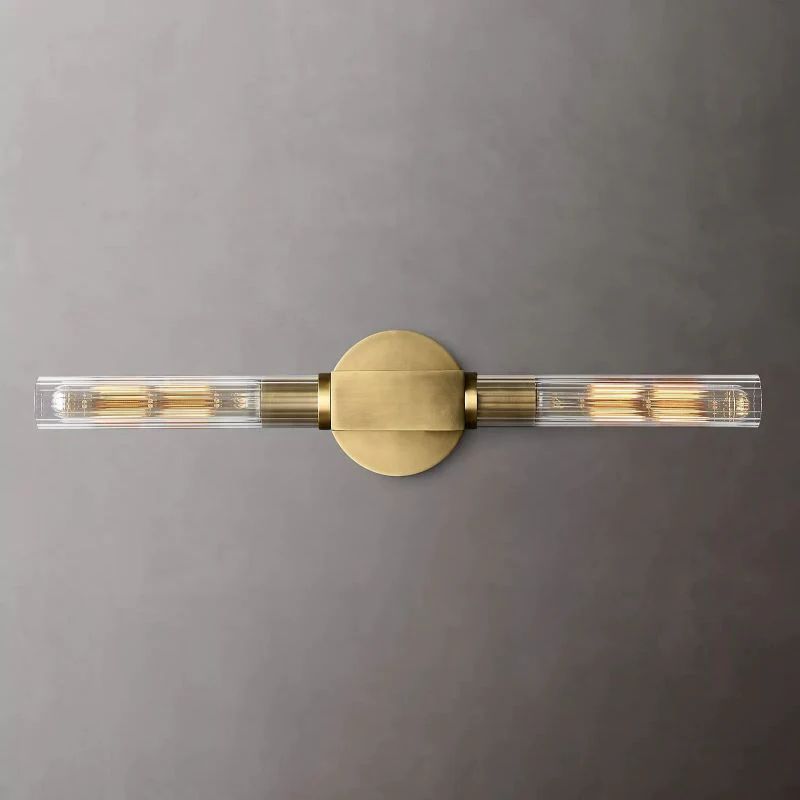Cannele Glass Linear Bathroom Wall Sconce