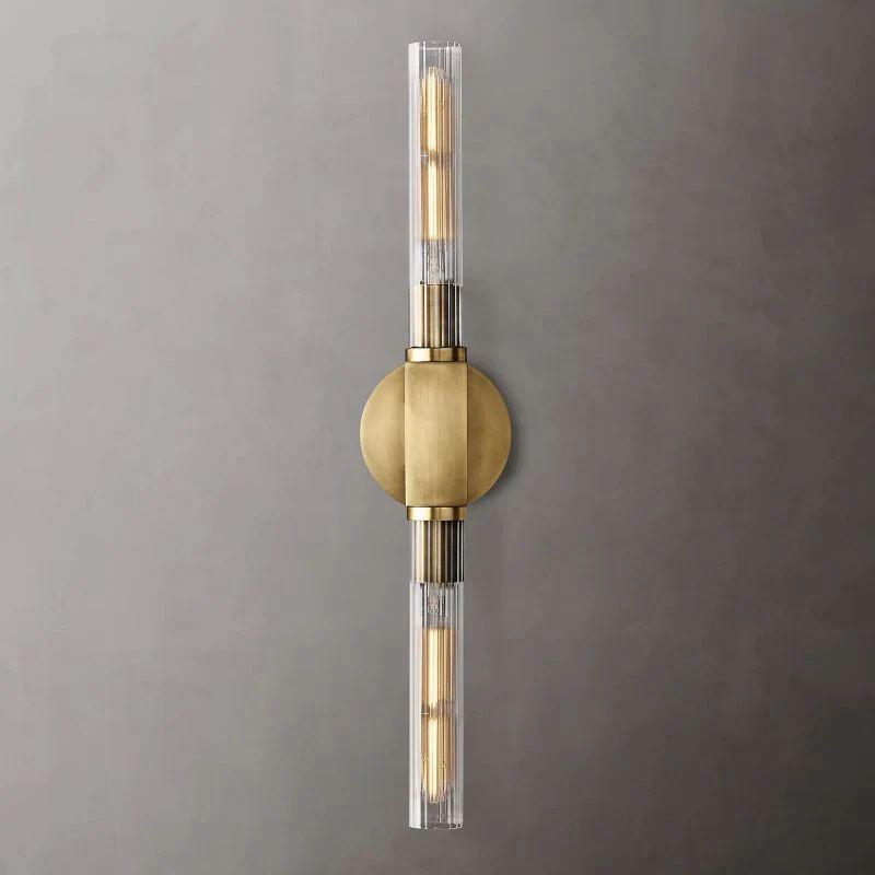 Cannele Glass Linear Bathroom Wall Sconce