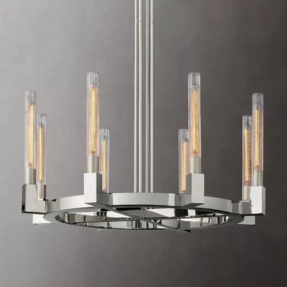 Cannele Glass Round Dining Room Chandelier 36"