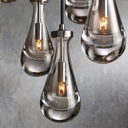 Raindrop Rectangular Dining Room Chandelier 54"