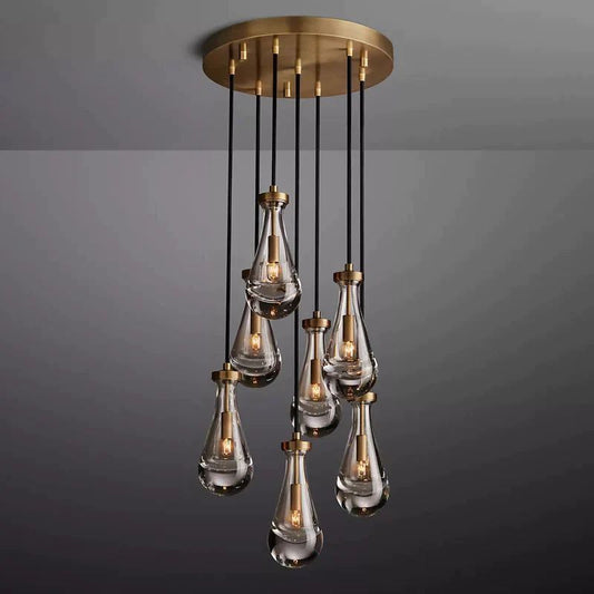 Raindrop Round Bed Room Chandelier 18"