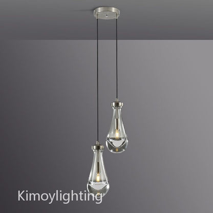 Raindrop Round Chandelier 2 Lights 5"D
