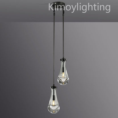 Raindrop Round Chandelier 2 Lights 5"D