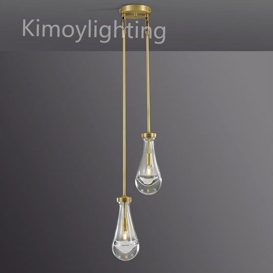Raindrop Round Chandelier 2 Lights 5"D