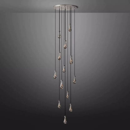 Raindrop Round Living Room Chandelier 36"